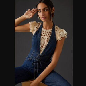 Anthropologie Pilcro Denim Tie-Front Shirt - Large - NEW